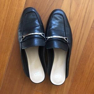 BP Black Leather Mules